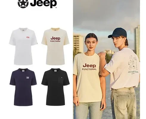 오픈마켓MD추천 JEEP 남성 24 SUMMER COOL SORONA 반팔 티셔츠 4종 SNS대란템구매